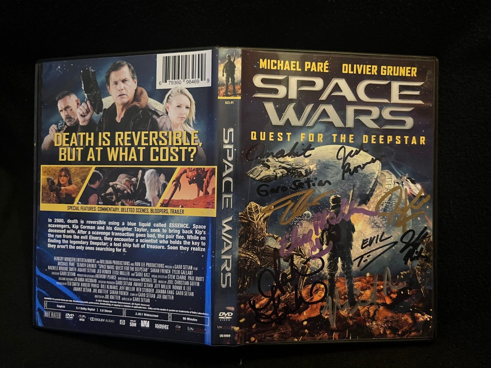 Space Wars Quest for the Deepstar DVD signed by Michael Pare + 8 other cast/crew