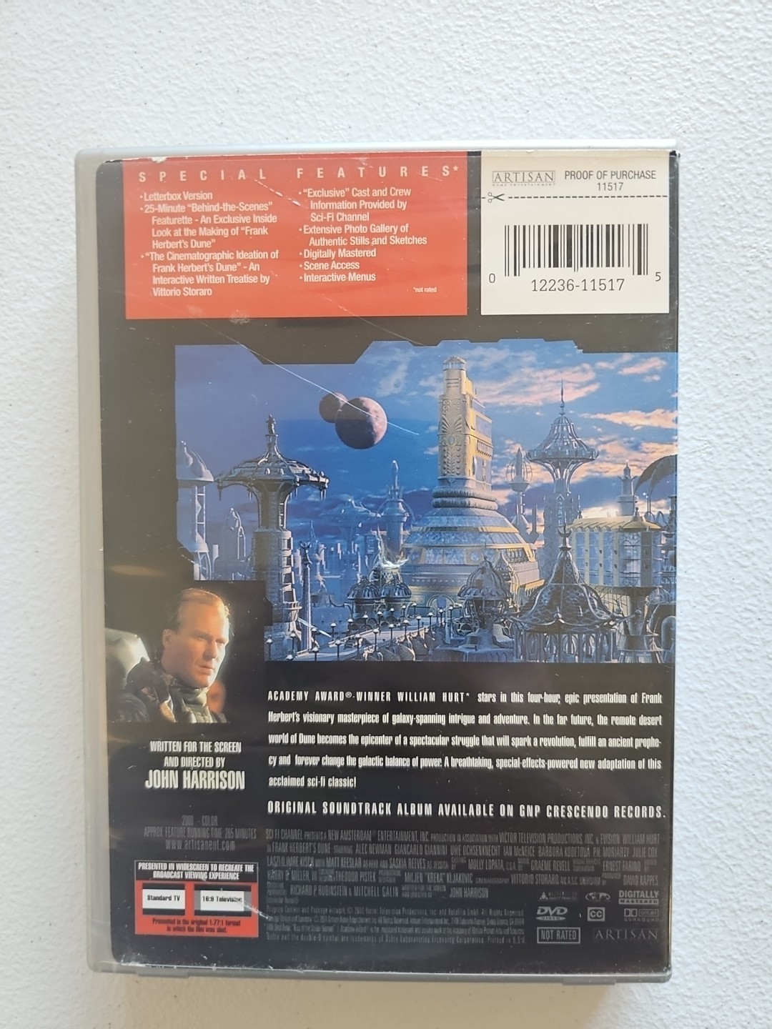 Frank Herbert’s: Dune 2-Disc DVD Set Sci-Fi Channel TV Series, 2000 | Complete