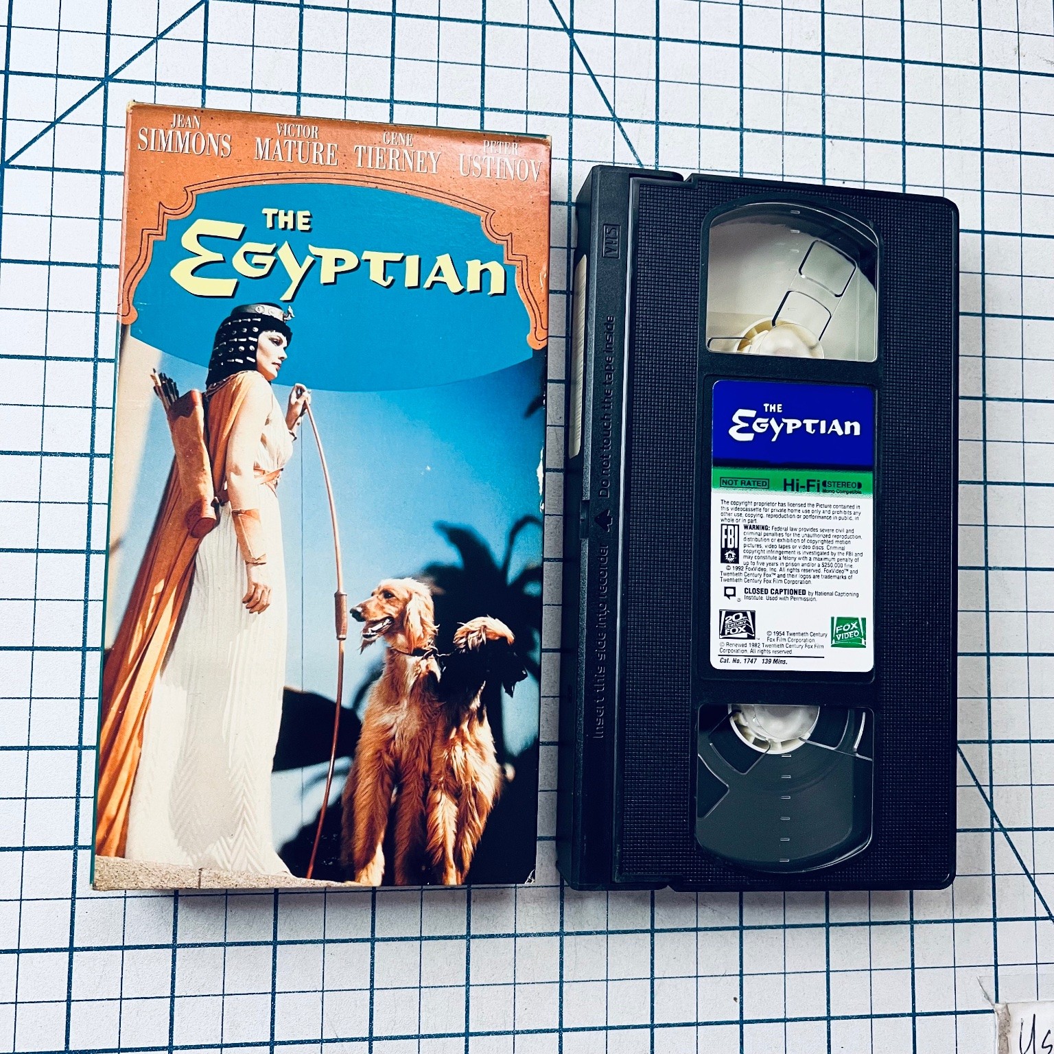 The Egyptian VHS 1954 Epic Historical Drama Fox Video Hi-Fi Stereo USED