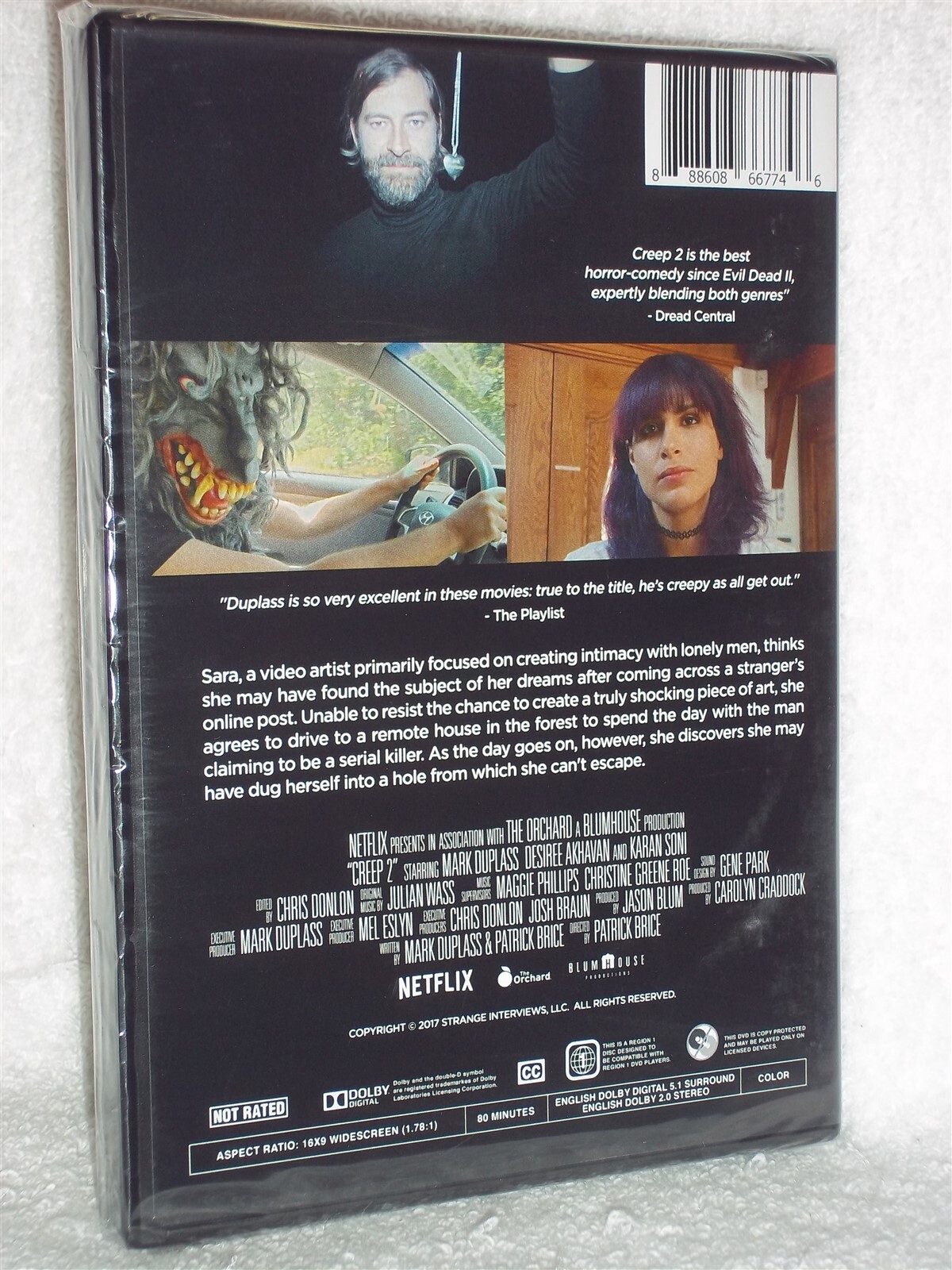 Creep 2 (DVD, 2025) NEW Mark Duplass horror comedy Patrick Brice Karan Soni