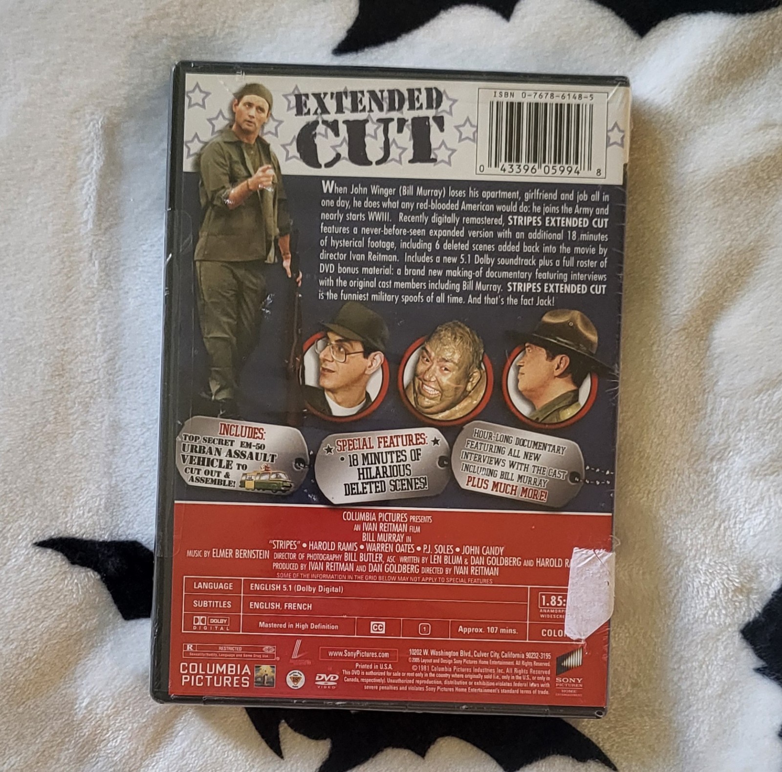 Stripes Extended Cut DVD New Bill Murray