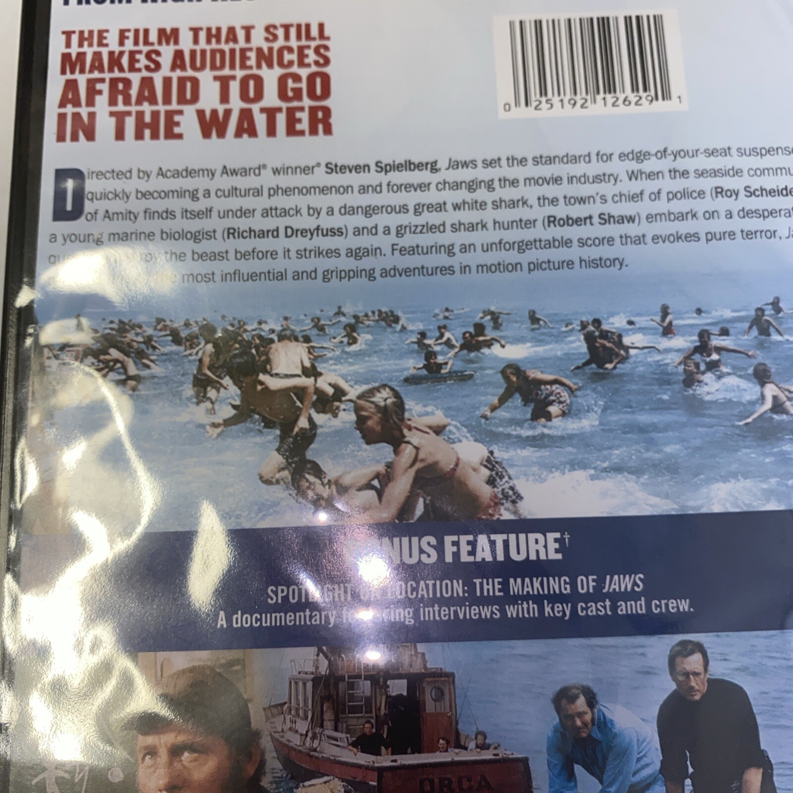 Jaws DVD Roy Scheider New Scary Movie Summer Shark Beach Thriller Beach Bruce