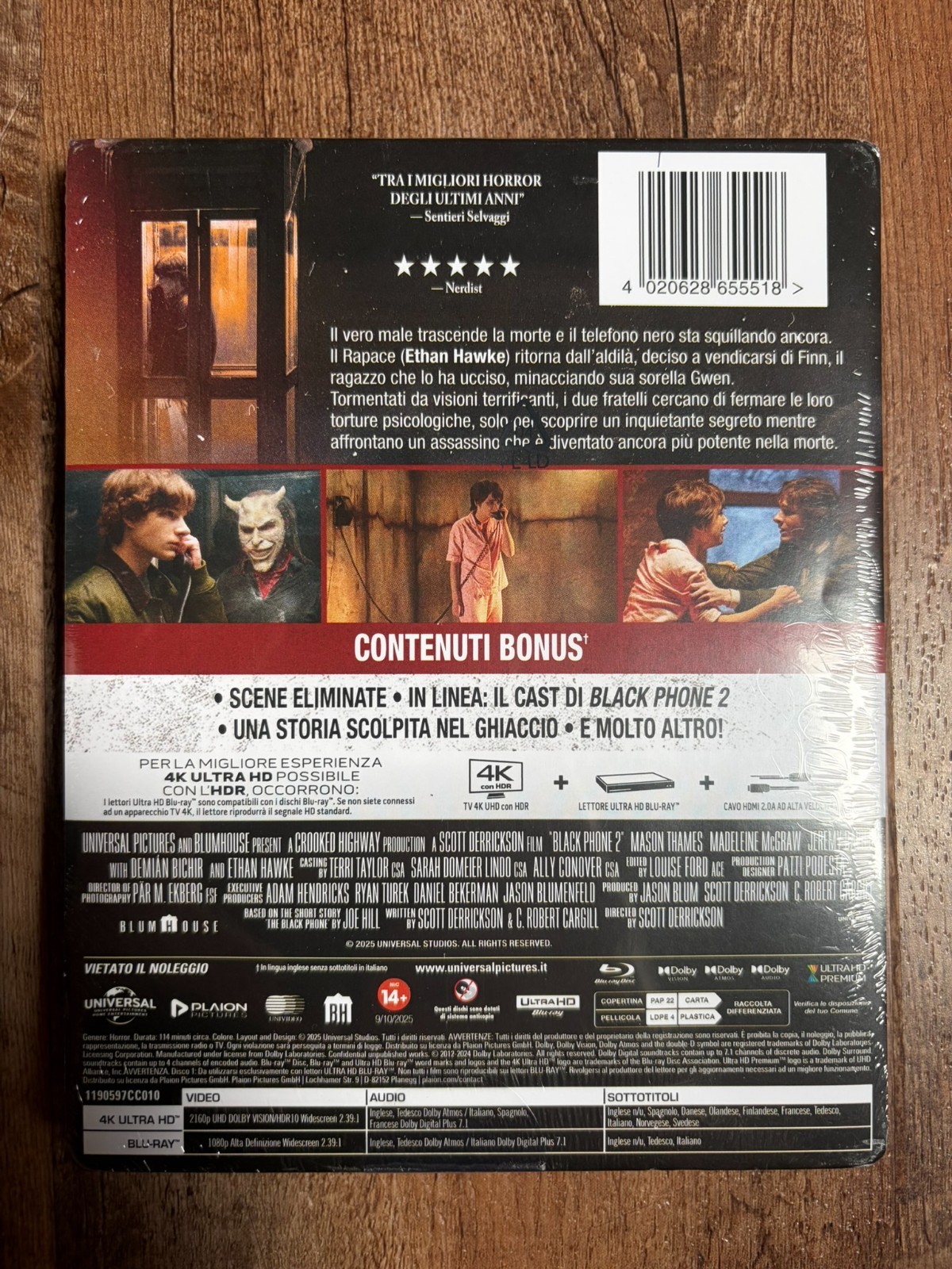 Black Phone 2 w. Steelbook (4K UHD + Blu-ray, EU Import, Region Free) *NEW*