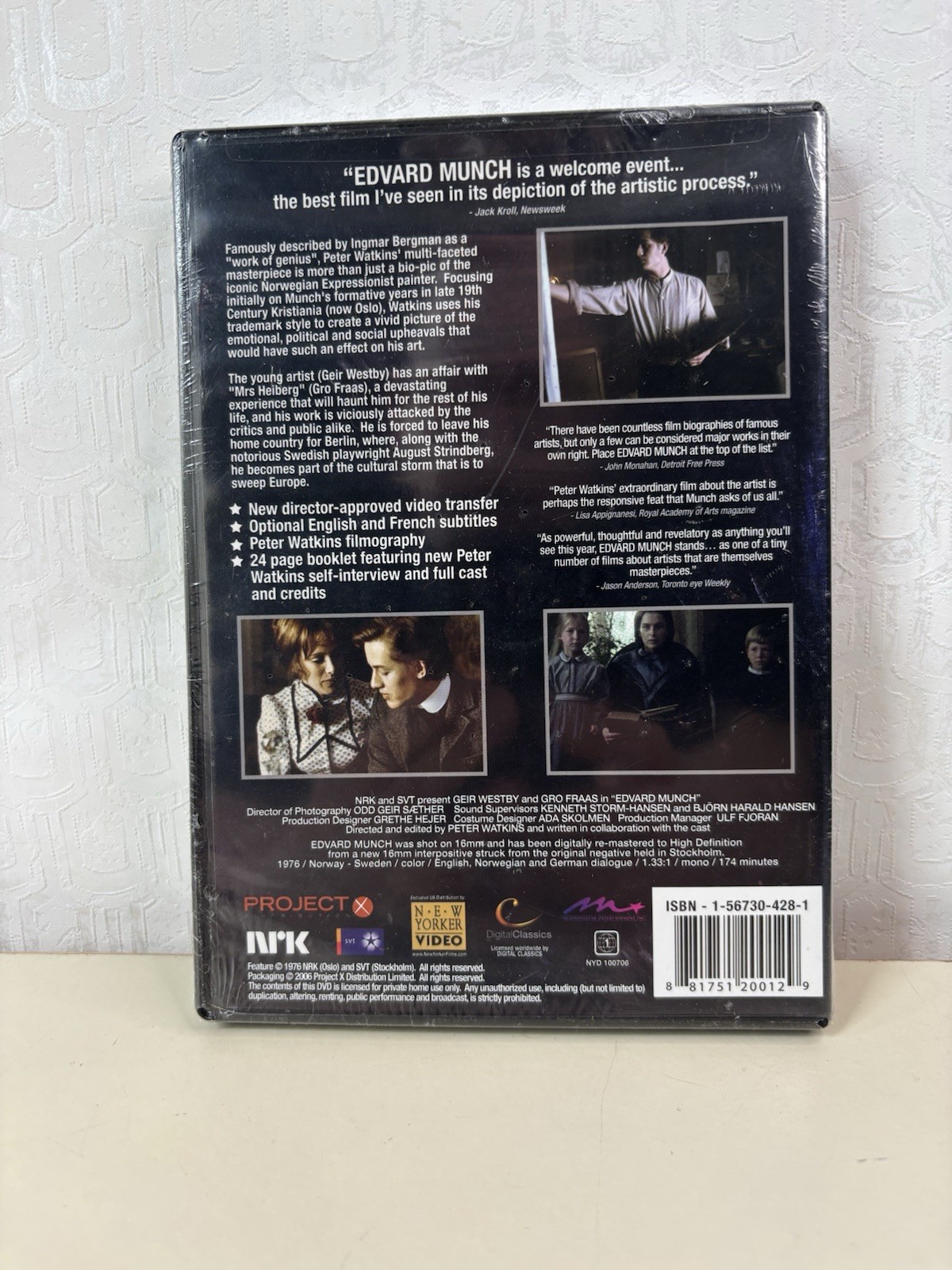 Sealed Edvard Munch DVD 1974 Docudrama Project X New 2006