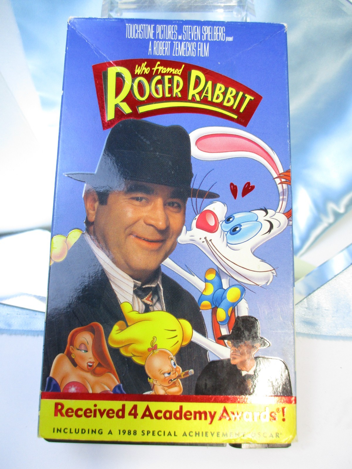 Who Framed Roger Rabbit? VHS Video Bob Hoskins VTG Animated 4 Academy Awards!