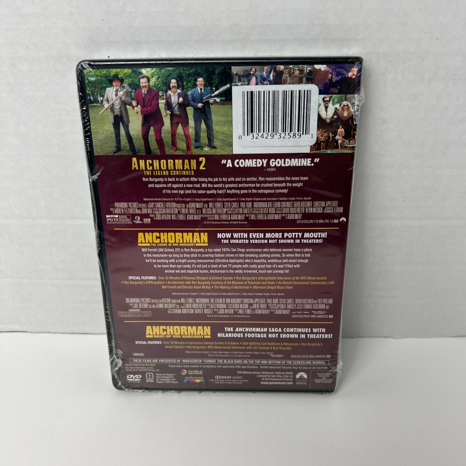 Anchorman Collection DVD 2013 Will Ferrell Adam McKay Unrated New Sealed