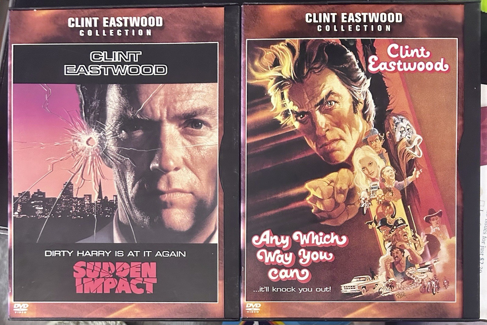 Lot 2 Clint Eastwood DVDs Sudden Impact & Any Which Way You Can