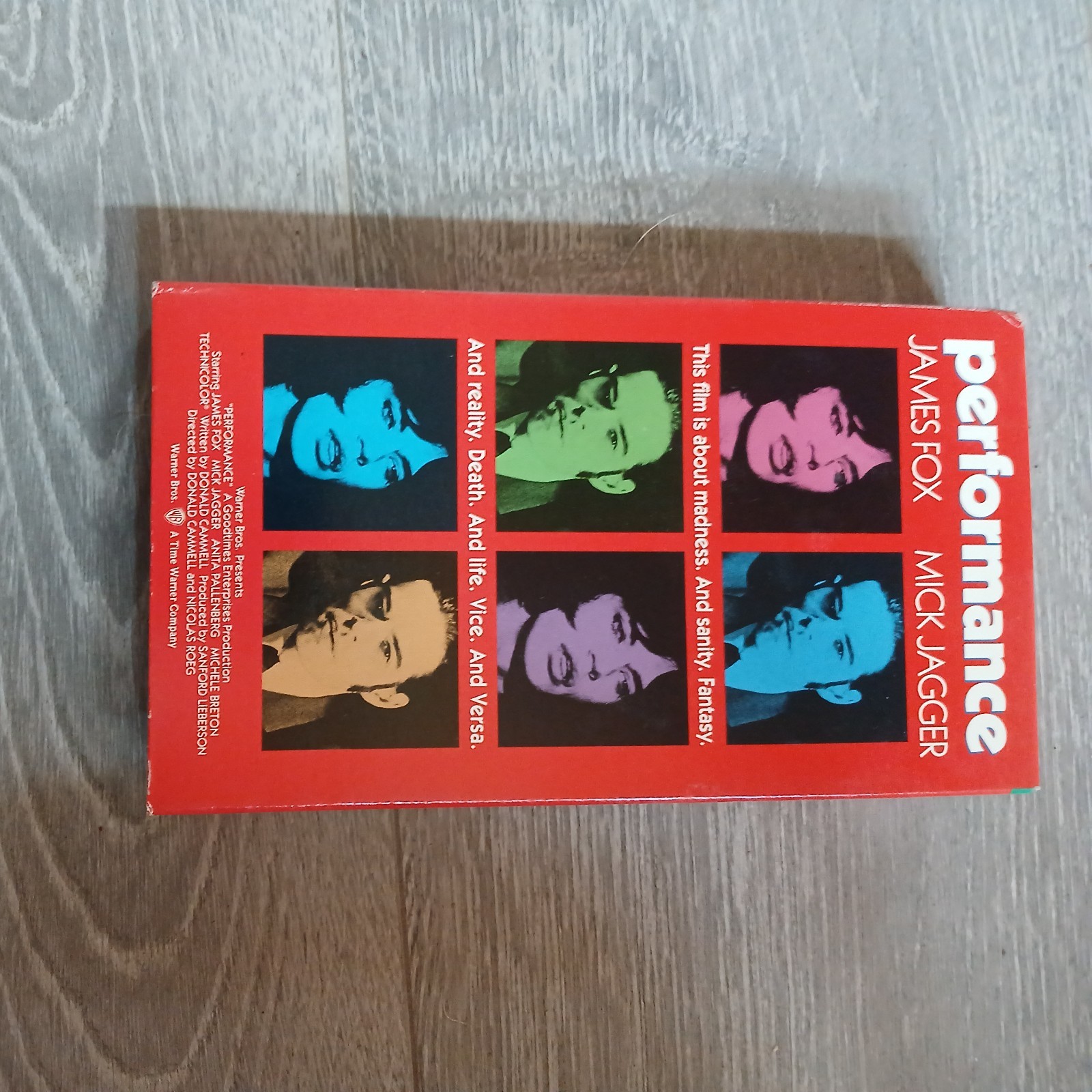 Performance VHS 1970 Starring James Fox Mick Jagger Anita Pallenberg Warner Br