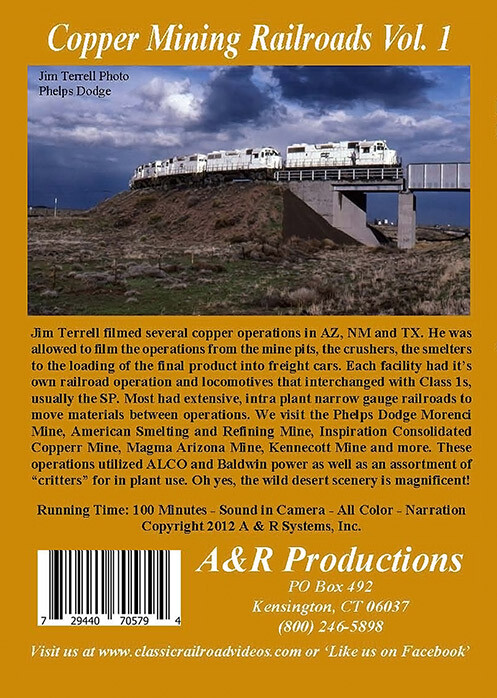 Copper Mining Railroads Vol 1 DVD Baldwin Alcos mine pits smelters crushers SP