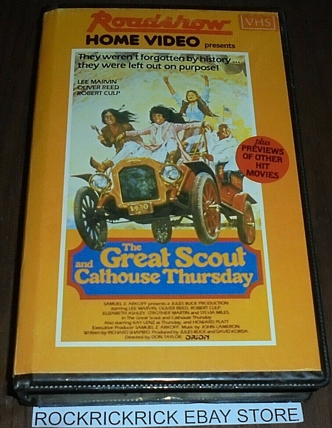 THE GREAT SCOUT AND CATHOUSE THURSDAY VHS TAPE RARE (ROADSHOW) 1976 EX-RENTAL