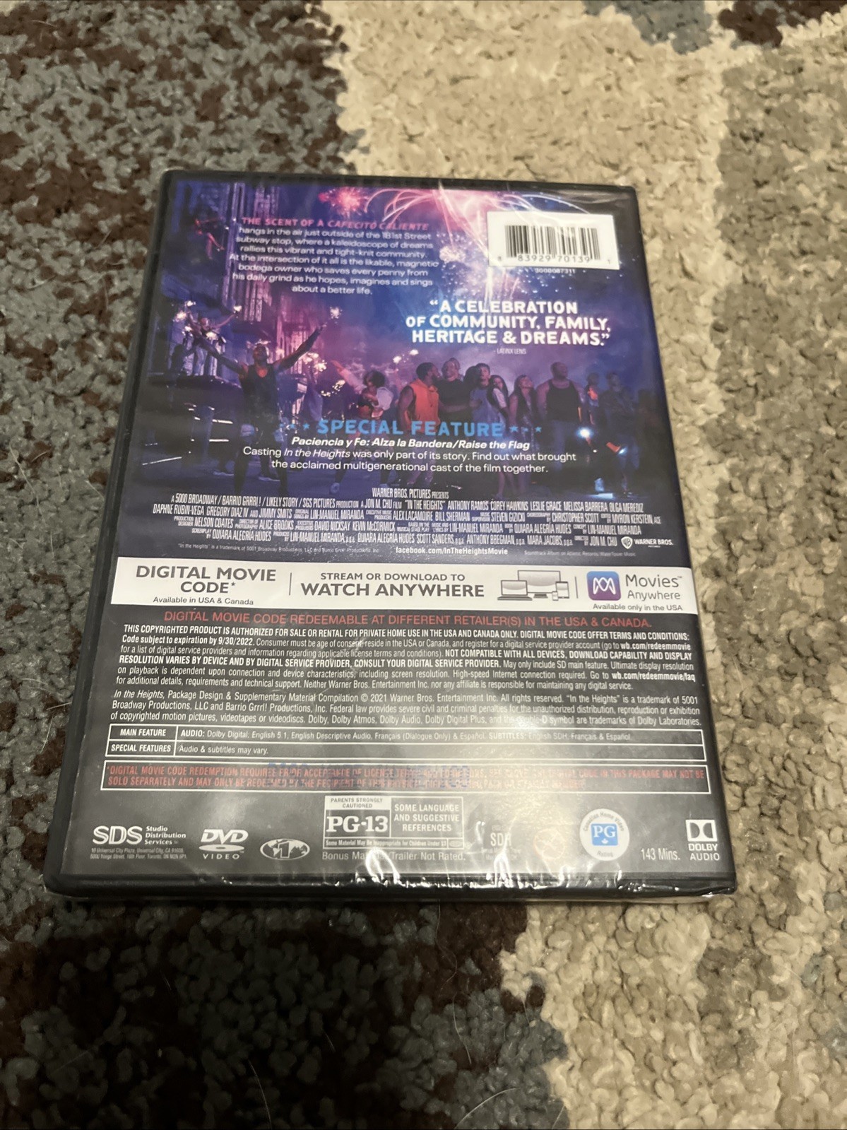 In the Heights (DVD, 2021) New Sealed Lin-Manuel Miranda Musical & Dance Flick