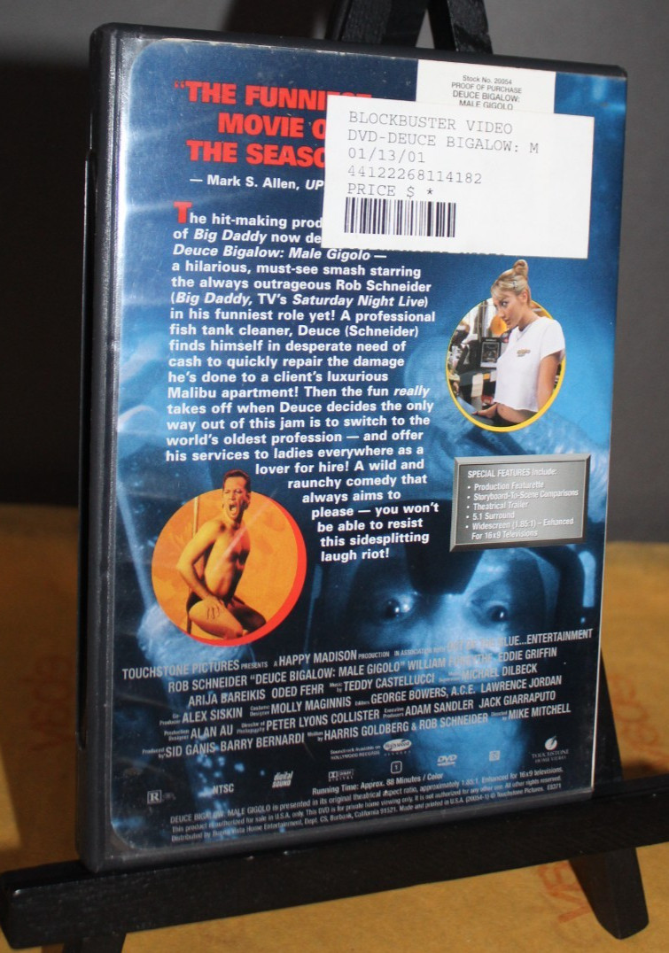 Deuce Bigalow Male Gigolo Pre Viewed Blockbuster DVD Movie