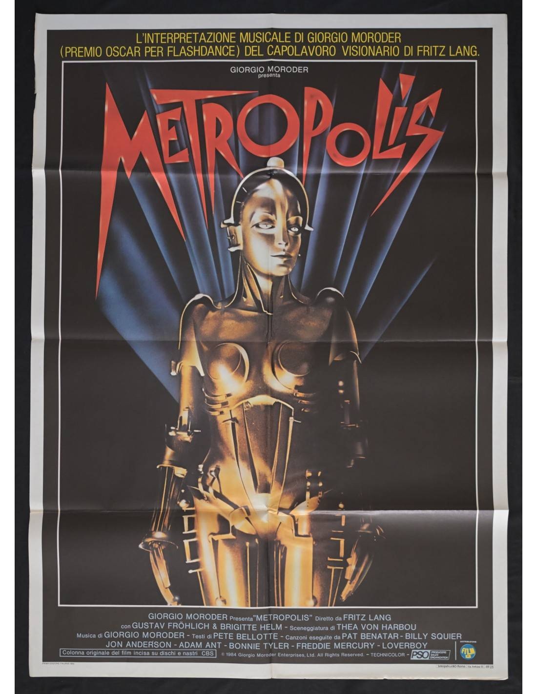 manifesto METROPOLIS Fritz Lang Giorgio Moroder Queen Freddie Mercury A506
