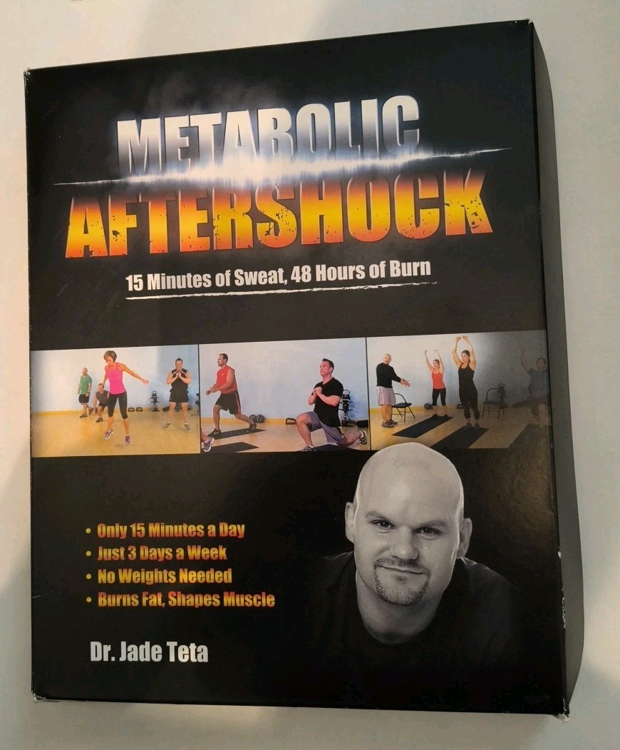 METABOLIC AFTERSHOCK 15 Minutes of Sweat 48 Hours of Burn DVD Set Dr. Jade Teta