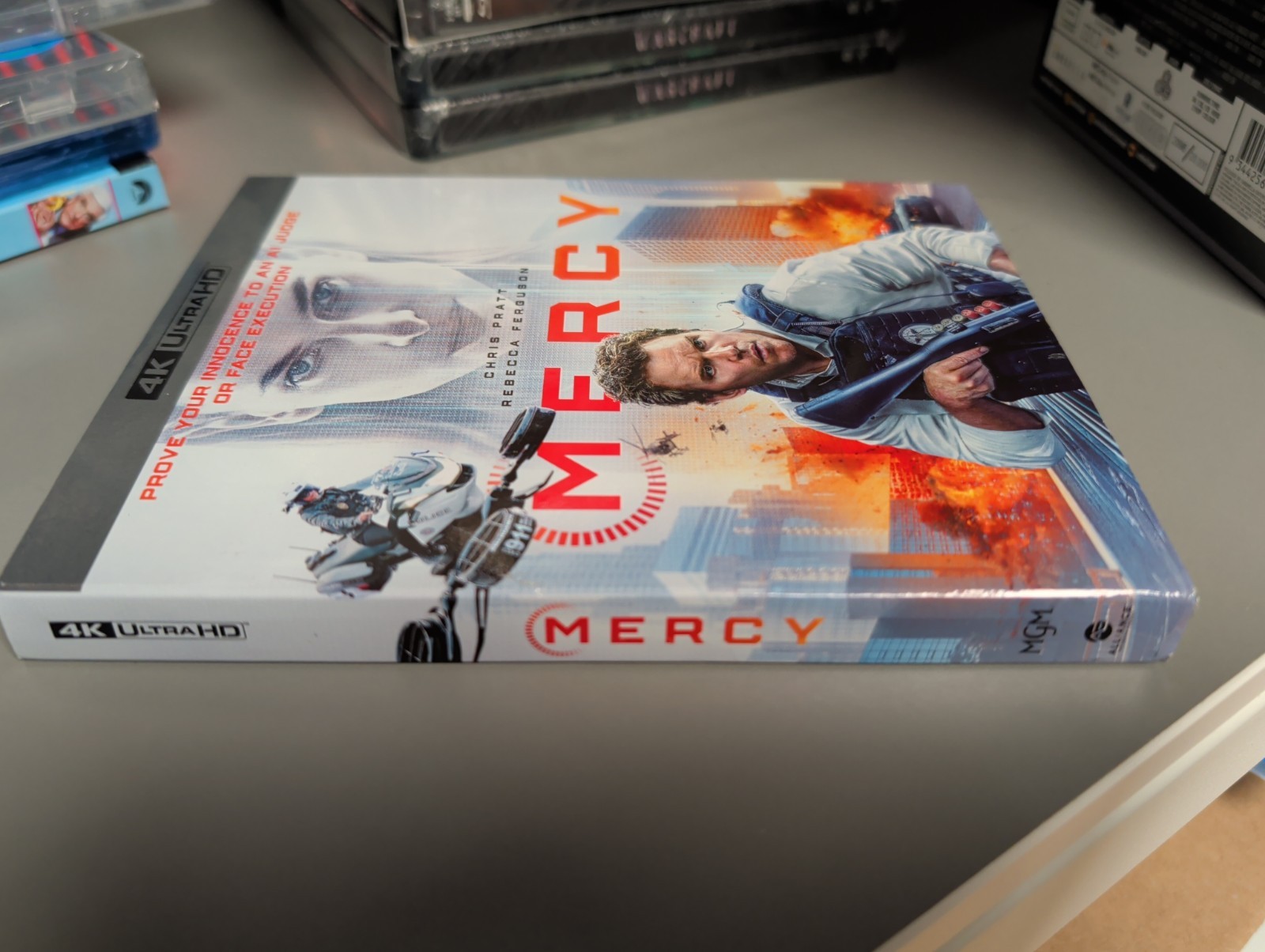 BRAND NEW *MERCY* CHRIS PRATT 4K ULTRA HD BLU-RAY W/SLIPCOVER