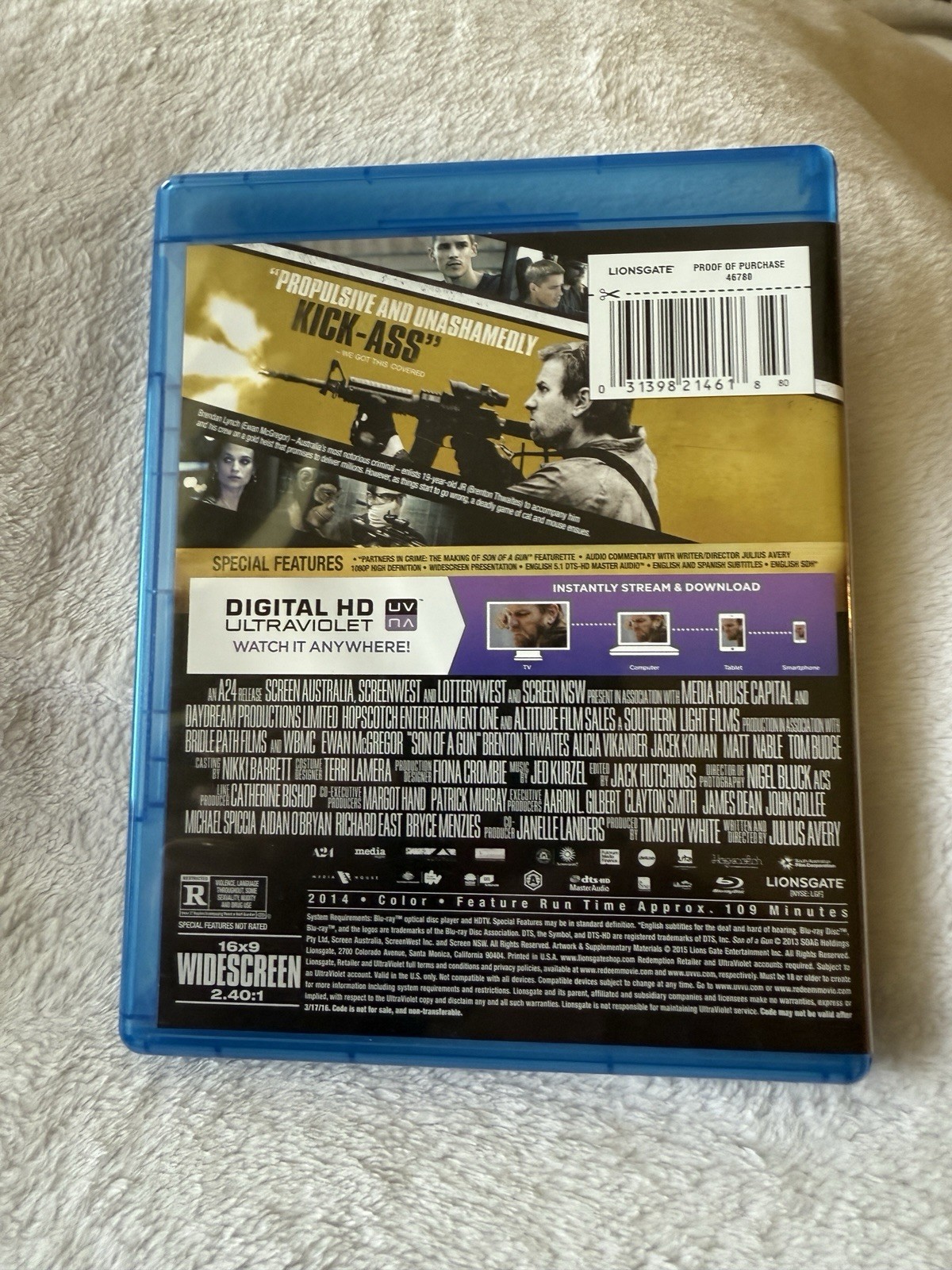 Son of a Gun (Blu Ray) A24 No Digital Fast & Secure Shipping
