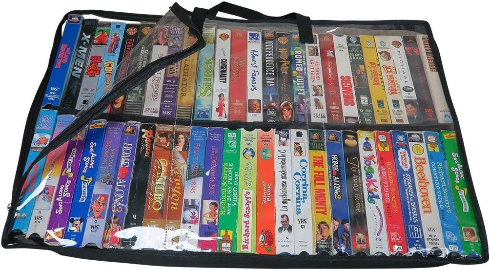 Transparent VHS Storage Case – 100 Tapes