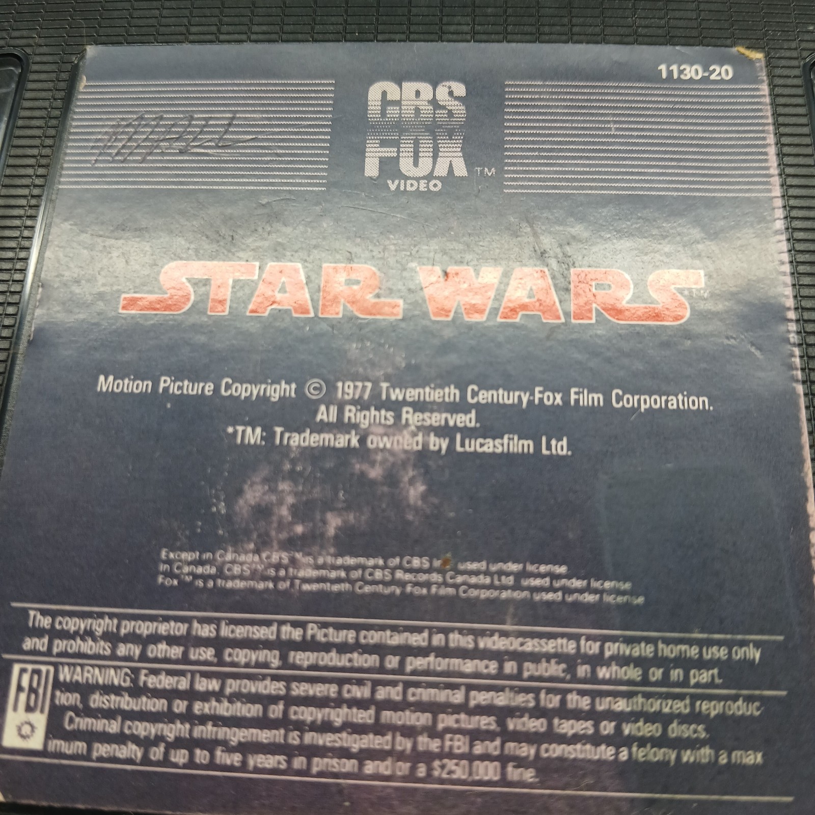 Star Wars (BETA, 1977, CBS Fox) Harrison Ford, Mark Hamill NO BOX