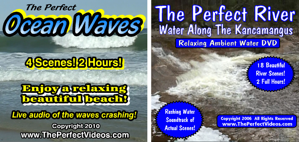 (2) DVD Combo Set Relaxing Ocean Waves Virtual Beach Video & The Perfect River