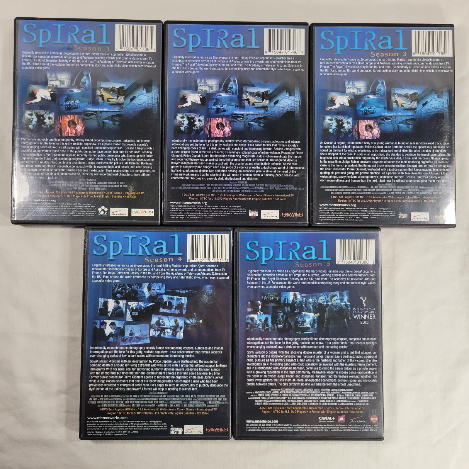 Spiral Seasons 1-5 DVD Lot Season 1 2 3 4 & 5 First Second Third Fourth Fifth