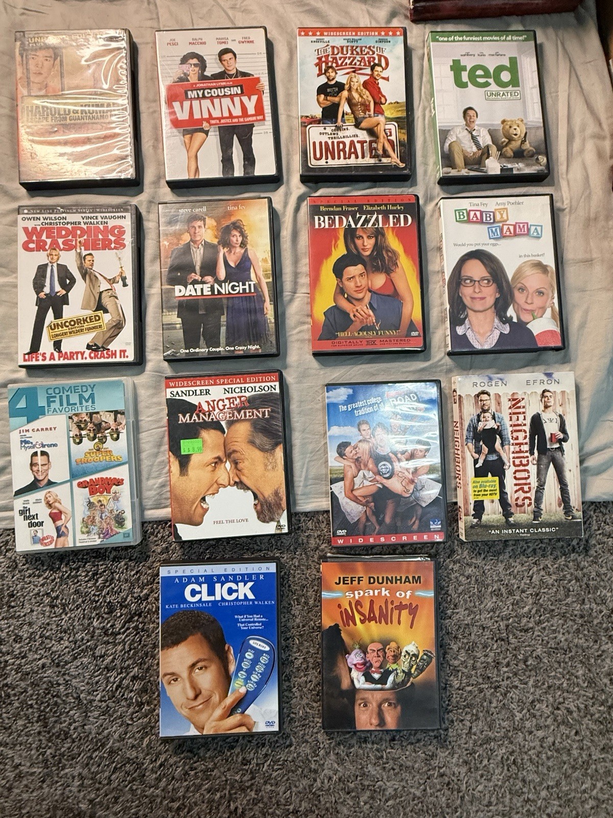 14 Comedy DVD Lot Ted Wedding Crashers My Cousin Vinny Click Road Trip