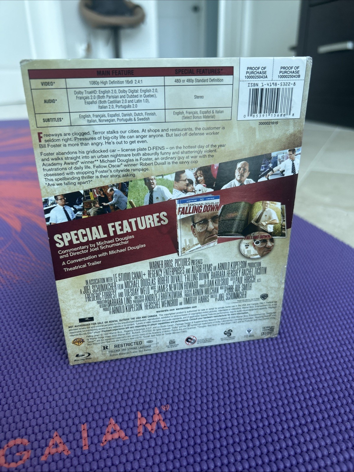 Falling Down (Blu-ray, 2009) DigiBook Edition, Douglas, Duvall’s 1993 Film