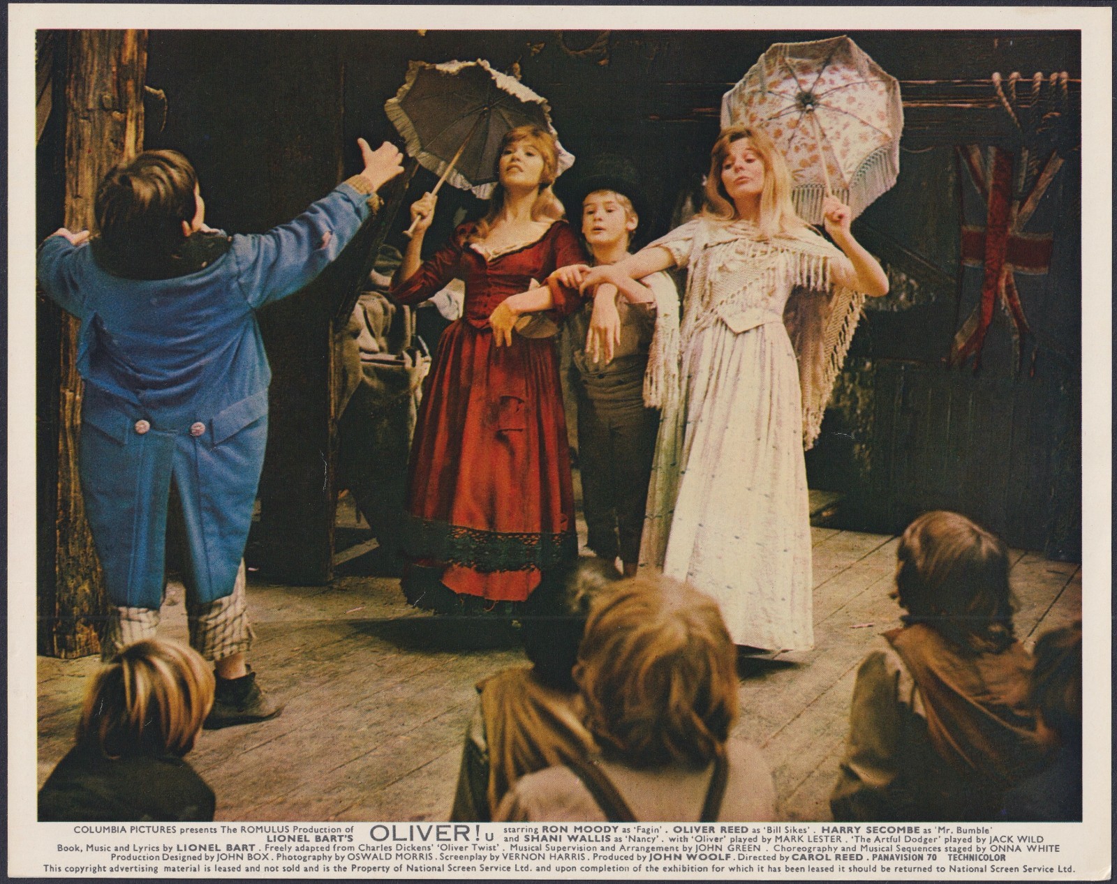Oliver! 8x ORIGINAL UK FOH Lobby Cards Ron Moody Mark Lester Carol Reed 1968