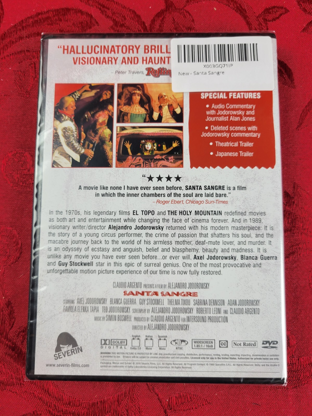SANTA SANGRE (2010) SEVERIN, Alejandro Jodorowsky, Blanca Guerra