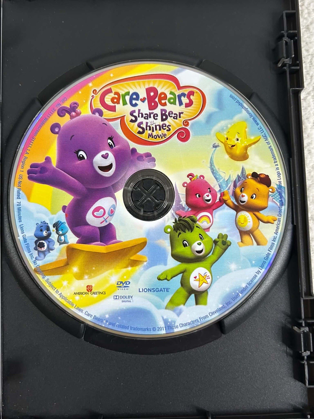 Care Bears 4 DVD Lot – 1985 Movie, Heart of Gold, Care-a-thon, Share Bear. Kids
