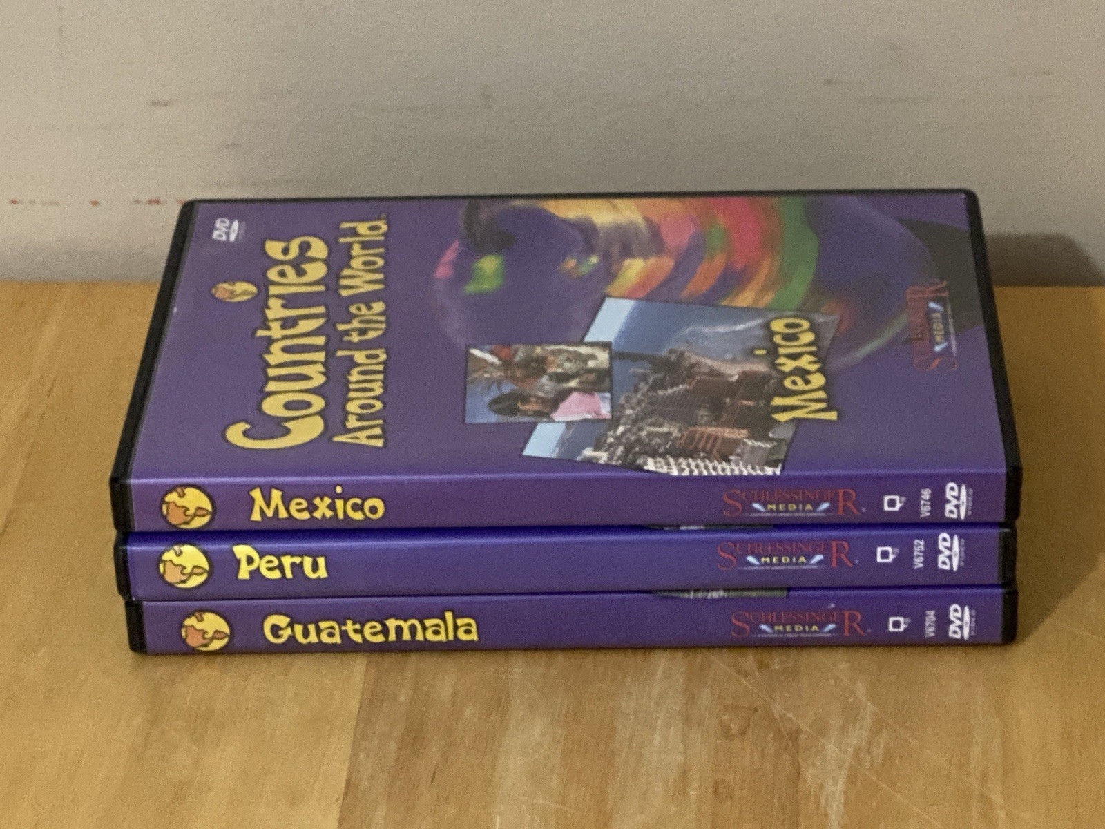 Countries Around The World 3 DVD Lot Schlessinger. Mexico, Guatemala, Peru