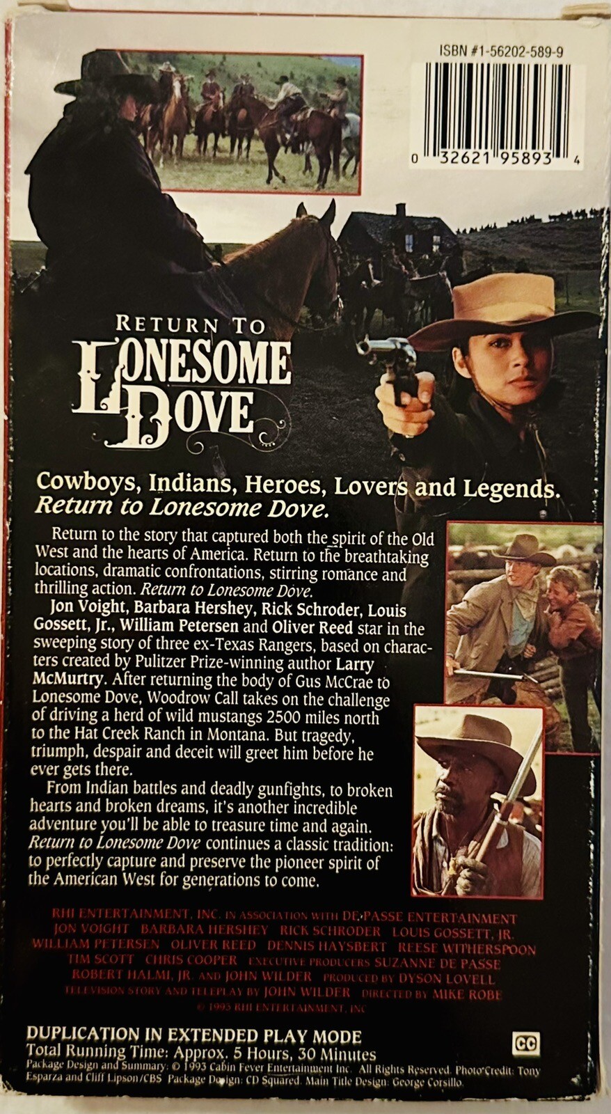 Return To Lonesome Dove (VHS,1993) The Complete 5 1/2 Hour Epic Jon Voight NEW