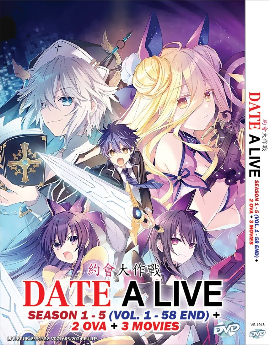 ANIME~DVD DATE A LIVE SEASON 1-5 VOL.1-58 END + 2 OVA +3 MOVIES *ENGLISH DUBBED*