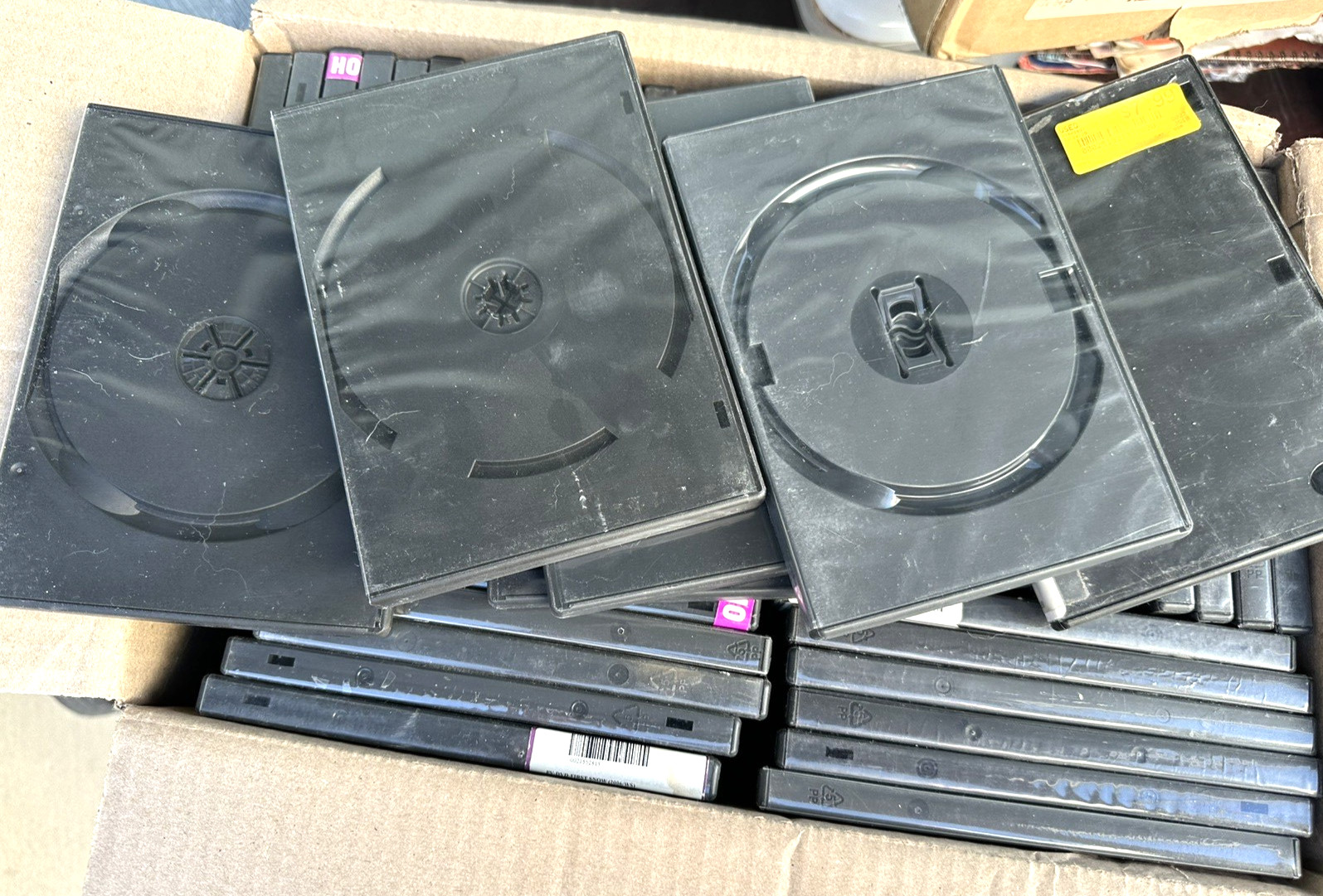 Lot 85 Empty Black Standard Single DVD Storage Cases (NOT SLIM OR ECO) Recycled