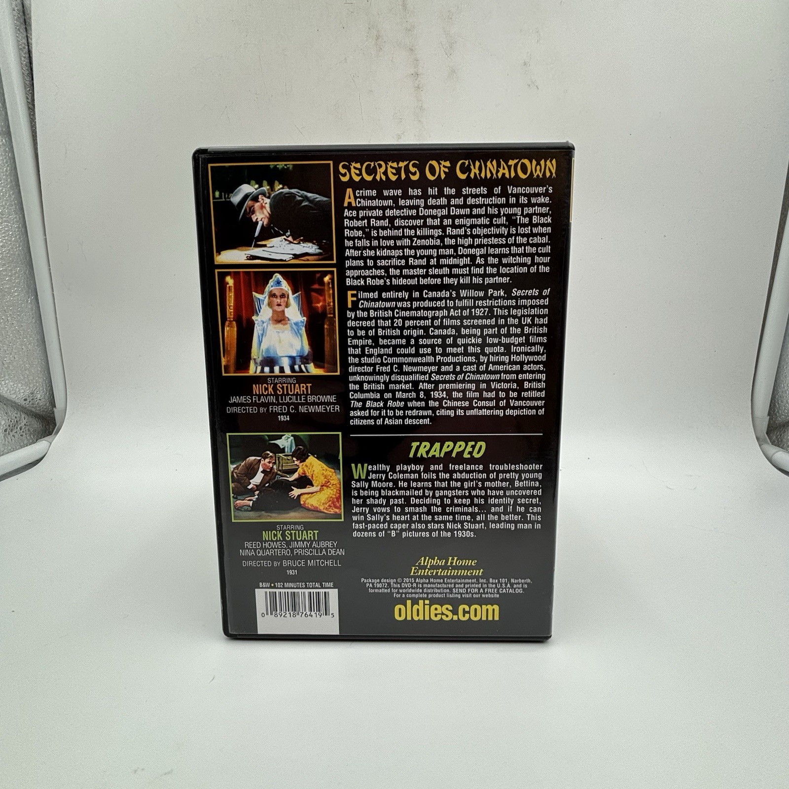 SECRETS OF CHINATOWN-TRAPPED-OUT OF THE PAST-BULLET SCARS-NIGHT FOR CRIME 3 DVDS