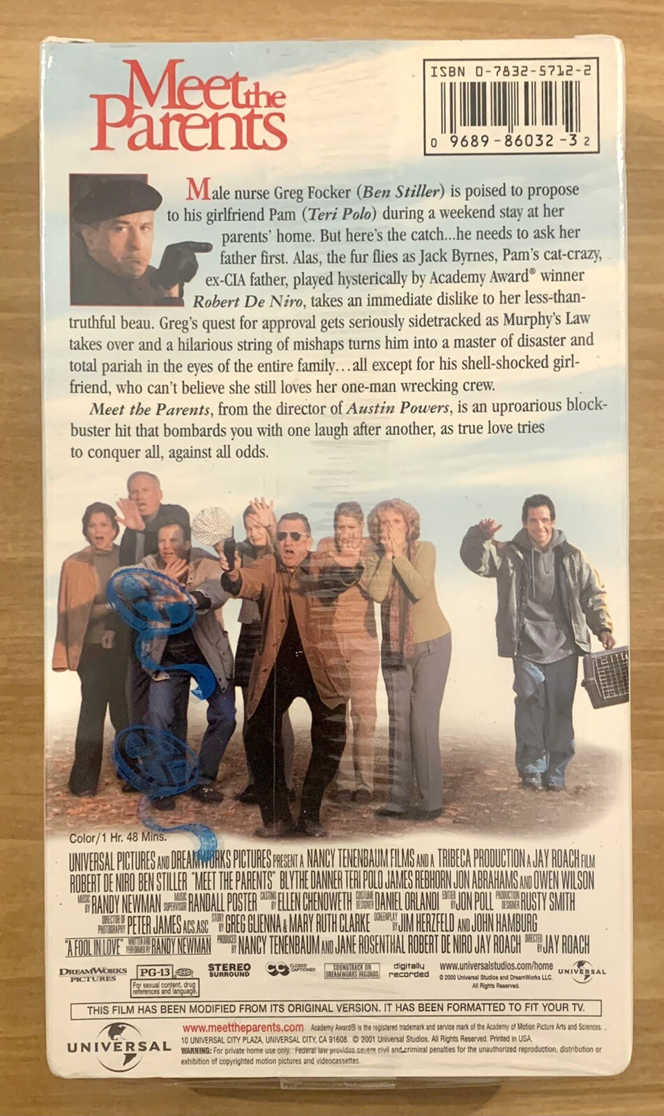 VHS ~ Meet The Parents ~ Color ~ FS ~ PG-13 ~ 108 Mins. ~ 2000 ~ !🆕!