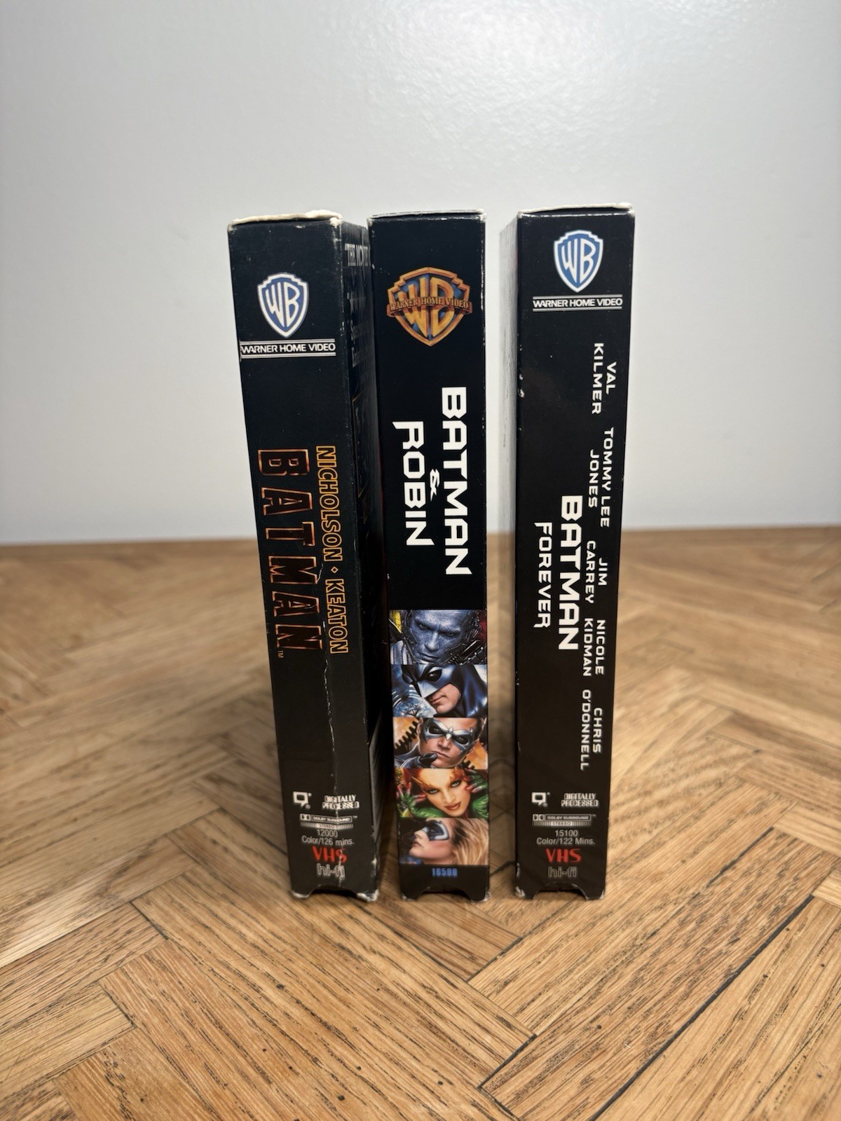 BATMAN VHS MOVIE LOT OF 3 Batman forever Batman & Robin Keaton nicholson gift