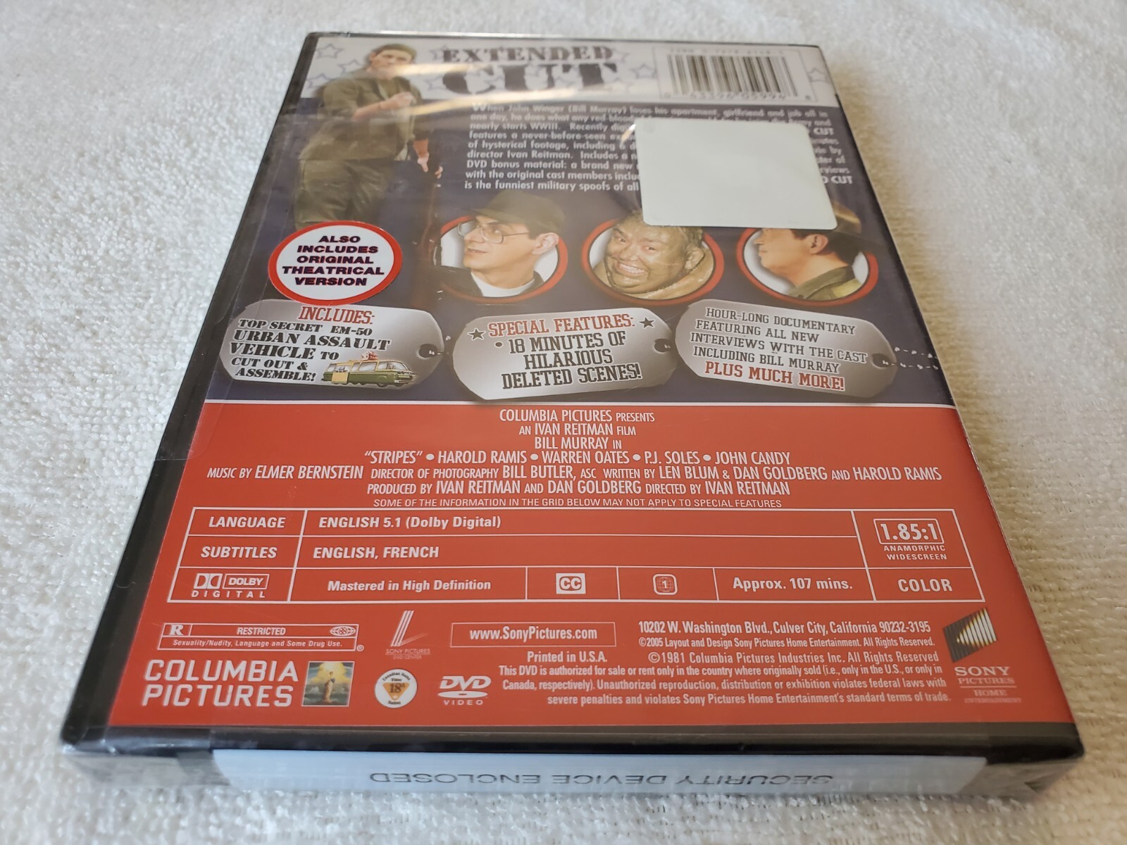 Stripes (DVD, 2005) NEW AUC Bill Murray Harold Ramis military comedy – BRAND NEW