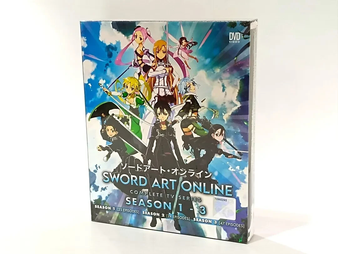 Series Anime Sword Art Online Season 1-3 Complete Collection DVD English Dub