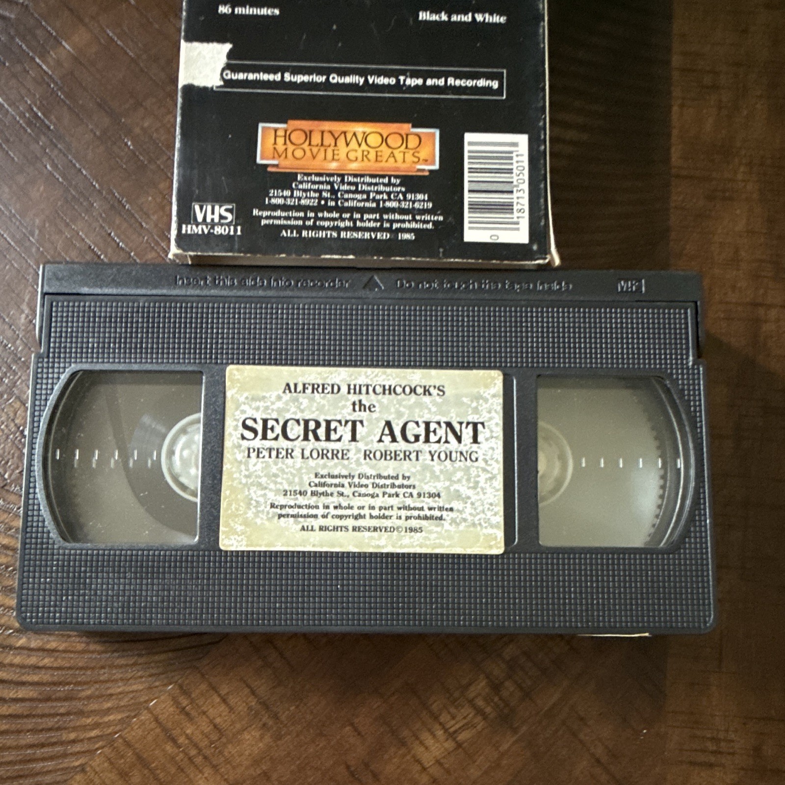 Hollywood Movie Greats Alfred Hitchcock’s The Secret Agent VHS NTSC NR B&W 1936
