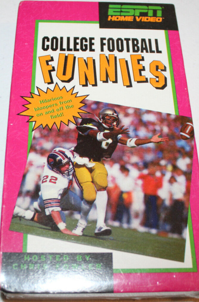 College Football Funnies (New Sealed VHS 1990) ESPN Home Video, Chris Fowler