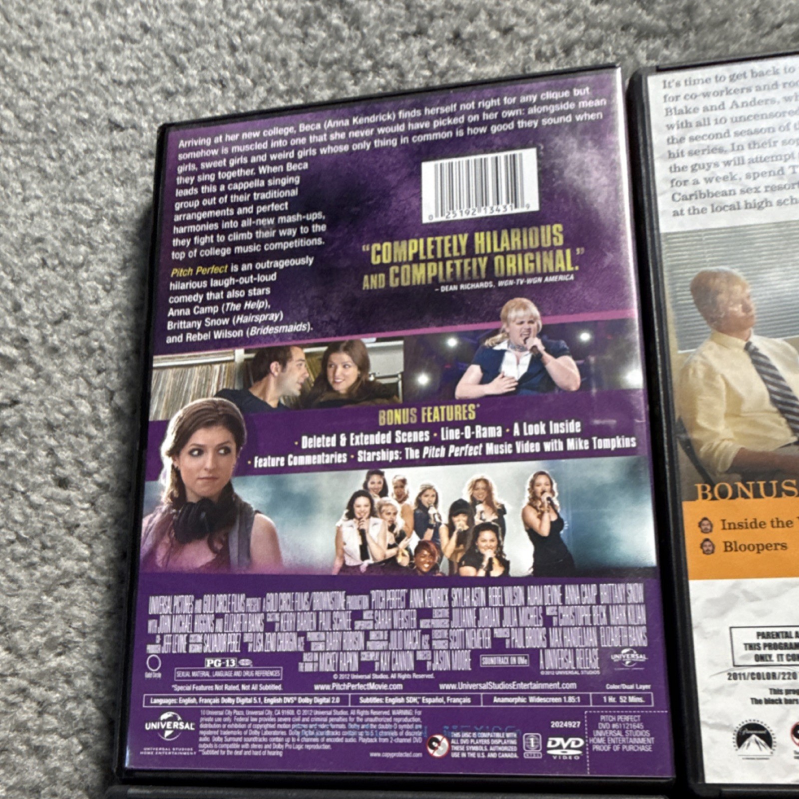 Universal Comedy DVD Lot Pitch Perfect, Workaholics S2, Due Date, Identity Thief