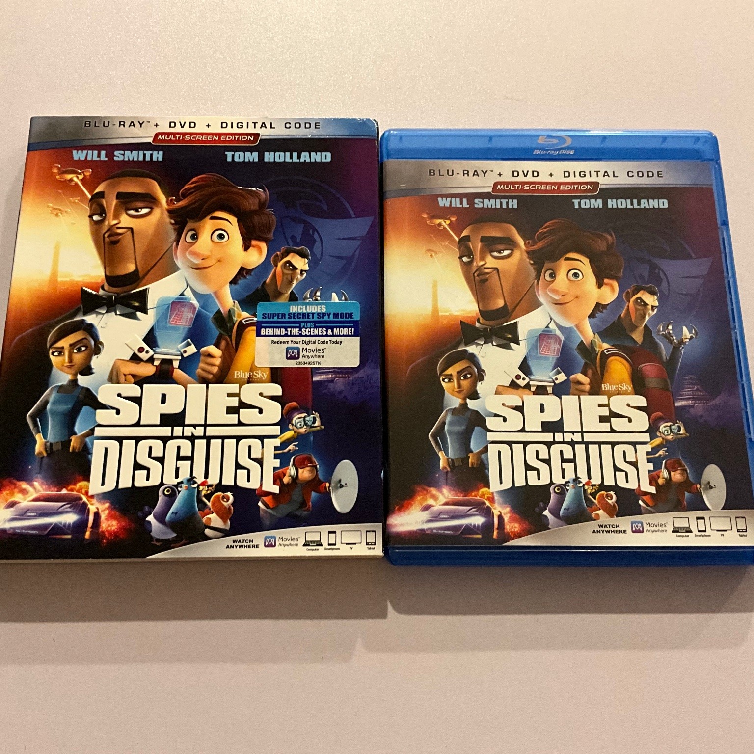 Spies in Disguise Blu-ray DVD 2020 Multi-Screen Edition Will Smith Tom Holland