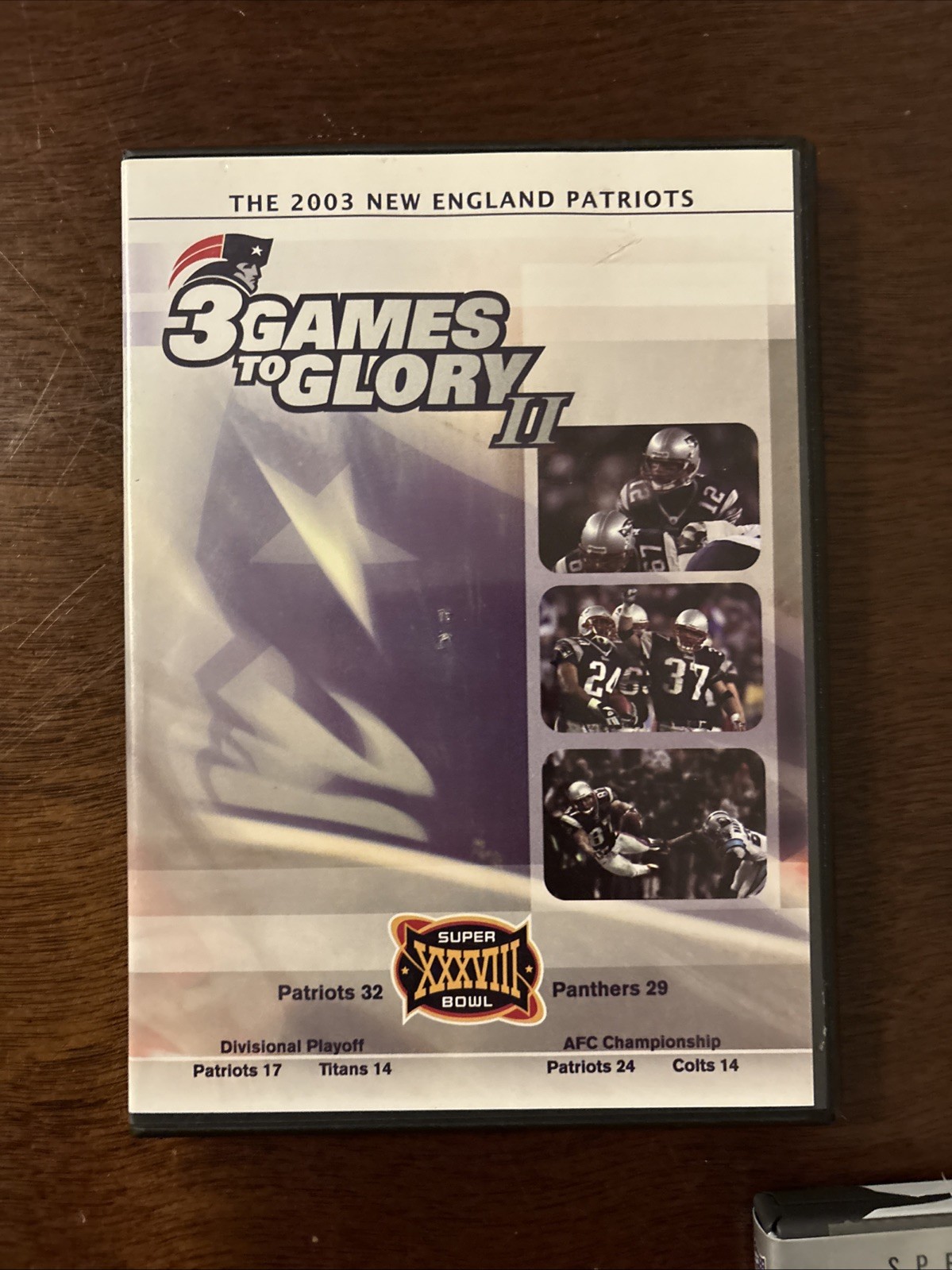 3 Games To Glory New England Partiots 2,3,6 + Bonus Super Bowl 39 GC See Images