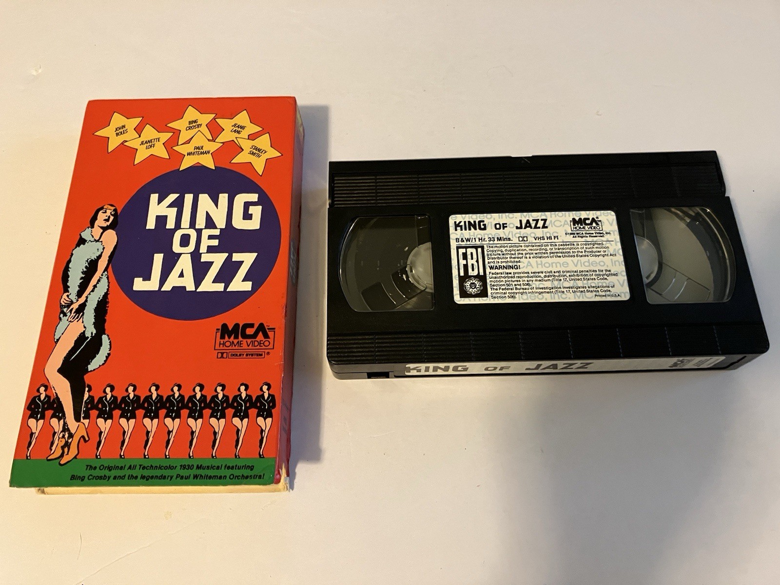 KING OF JAZZ VHS 1930 MCA BING CROSBY PAUL WHITEMAN ORCHESTRA GEORGE GERSHWIN