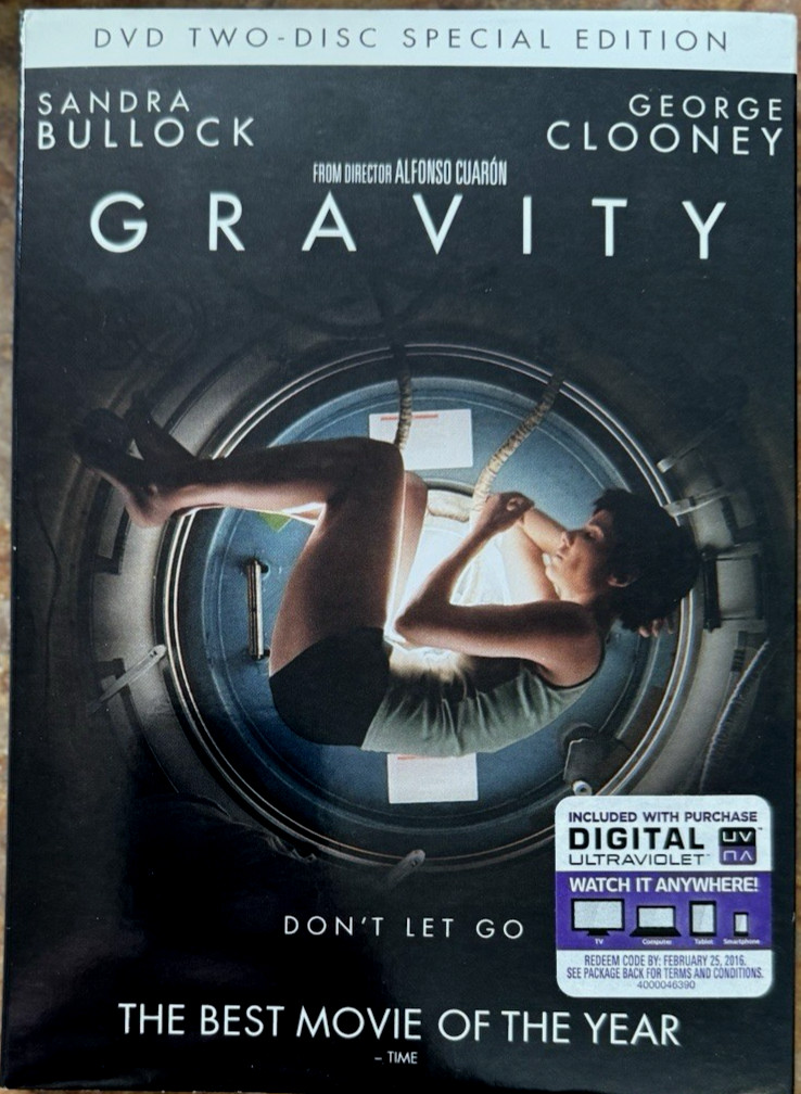 GRAVITY (DVD, TWO DISC SPECIAL EDITION) IN SLIPCOVER – VERY GOOD CONDITION