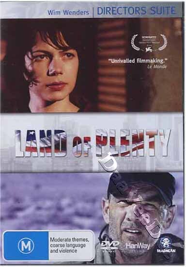 Land of Plenty NEW PAL Arthouse DVD Wim Wenders Michelle Williams John Diehl