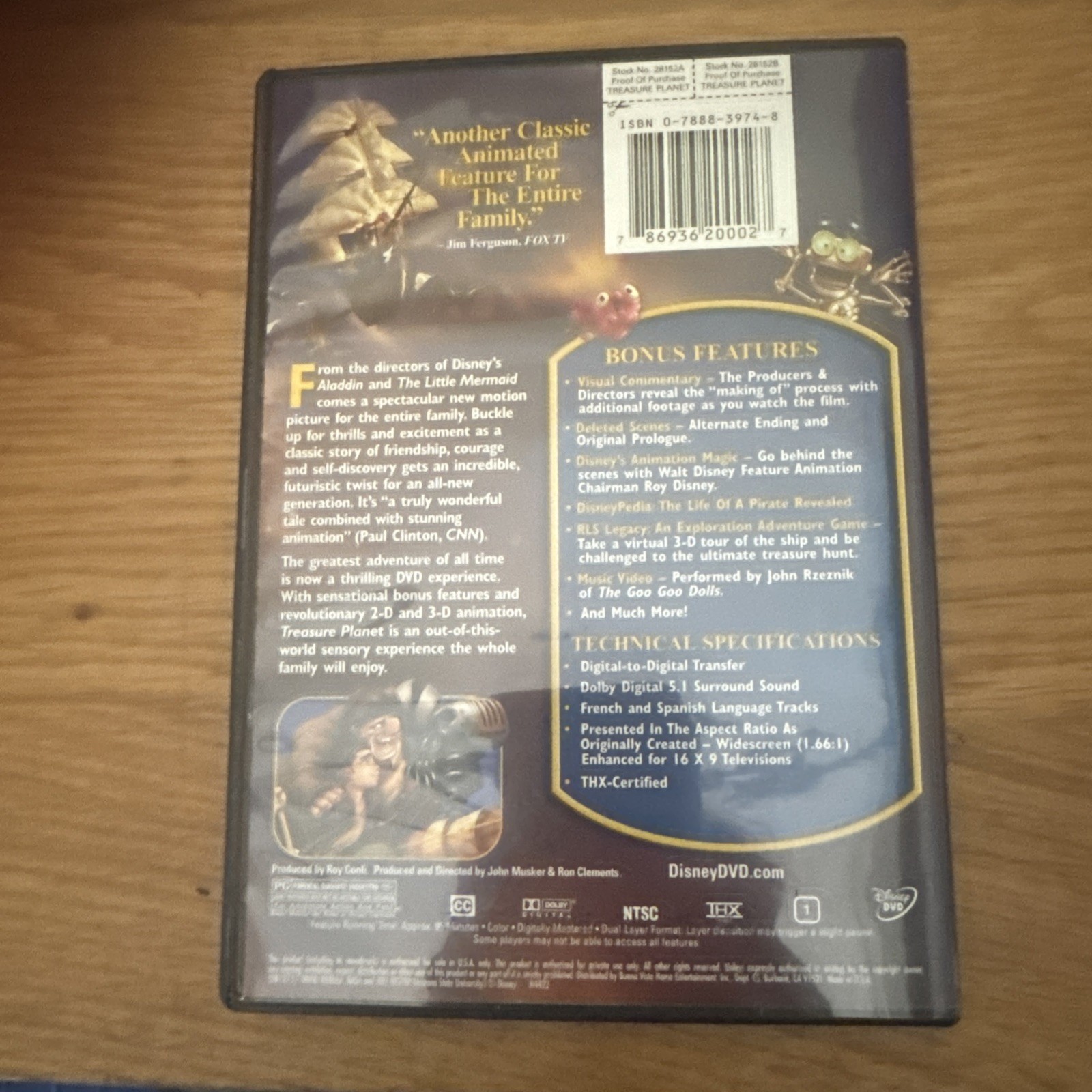 Treasure Planet DVD Disney
