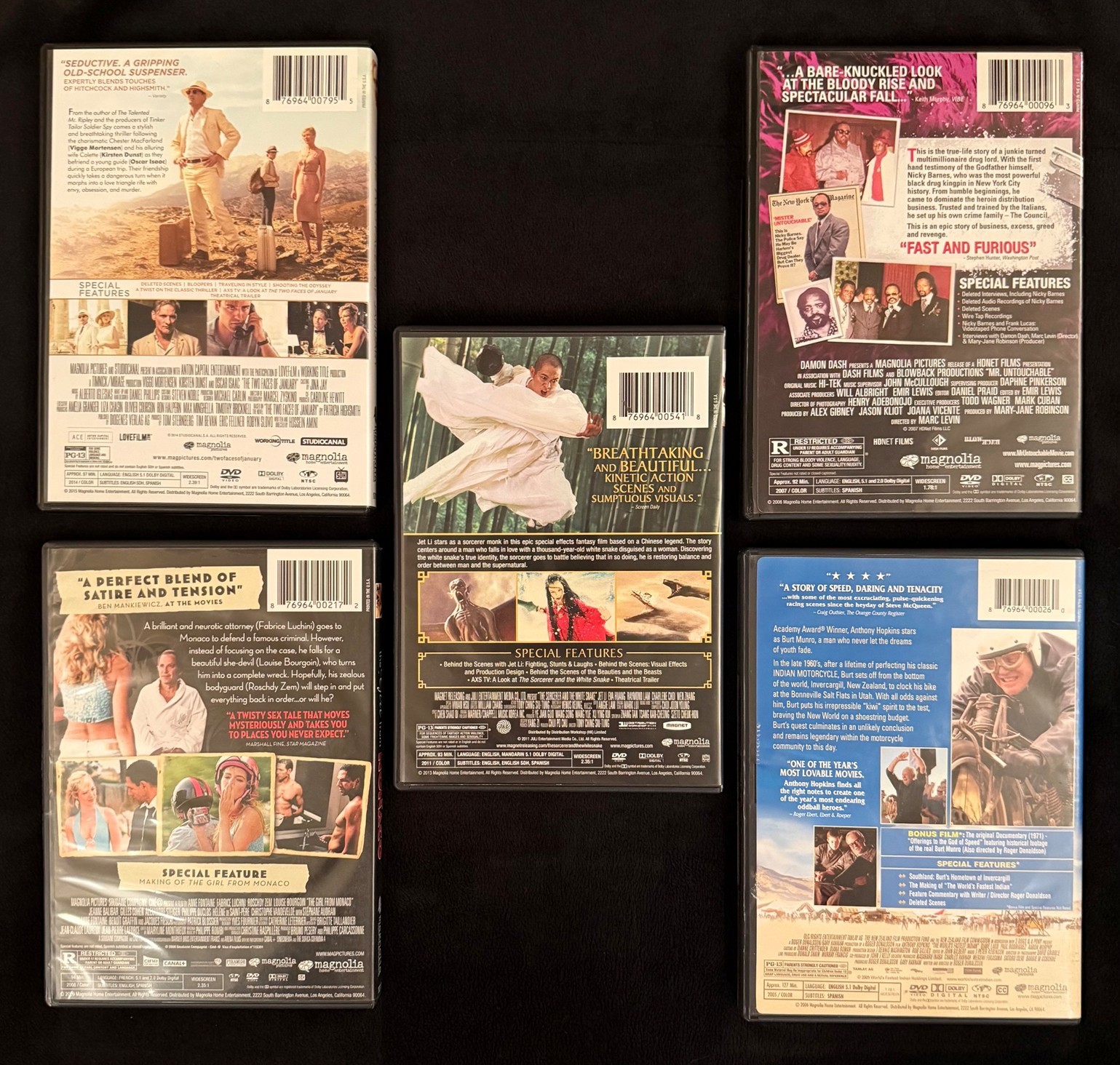 Lot of 5 Magnolia Pictures Home Entertainment DVDs Independent Film Collection