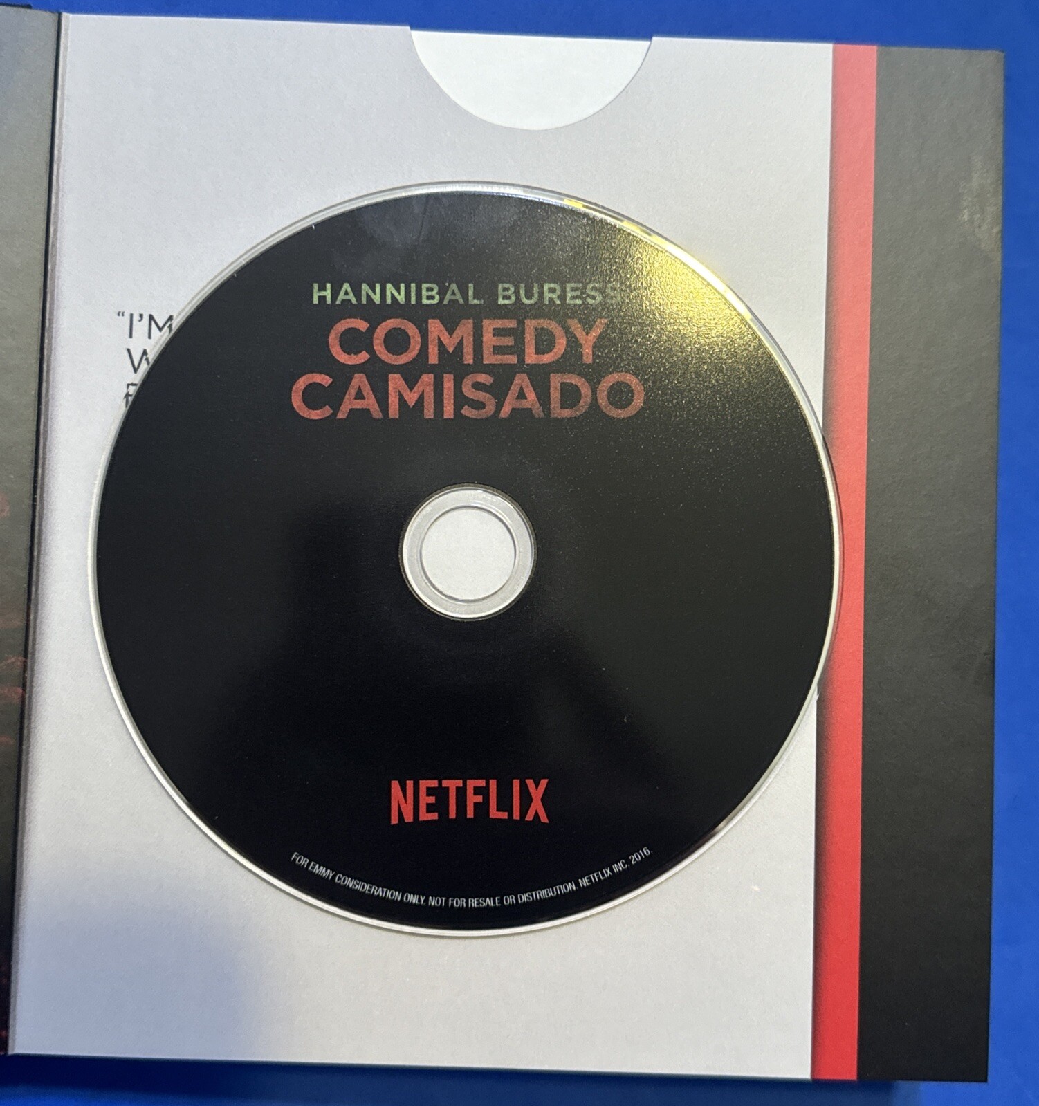 HANNIBAL BURESS COMEDY CAMISADO PROMO FYC DVD SCREENER NETFLIX STAND UP COMEDY