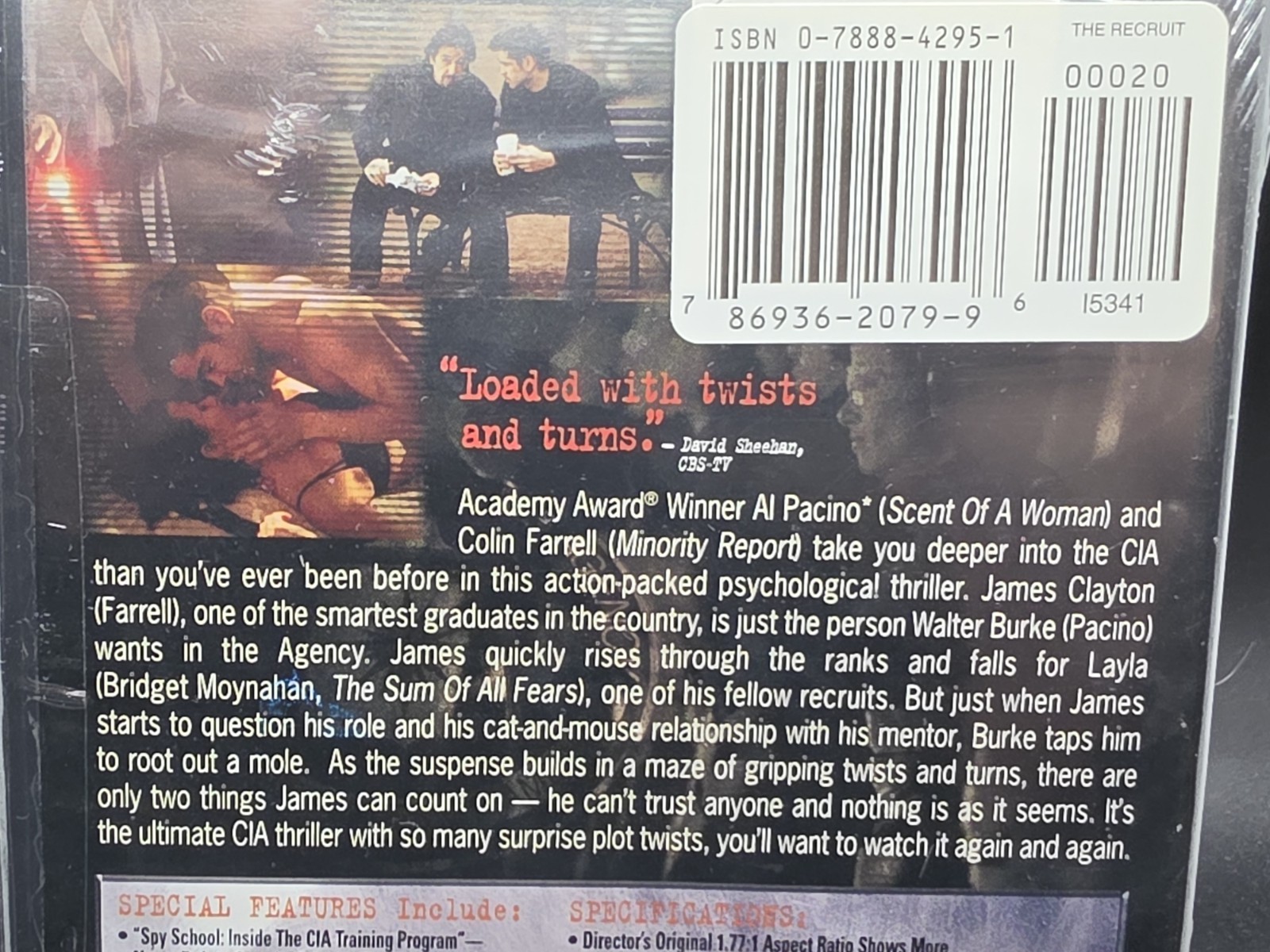The Recruit (DVD Widescreen) NEW SEALED Al Pacino Colin Farrell